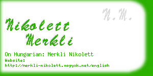 nikolett merkli business card